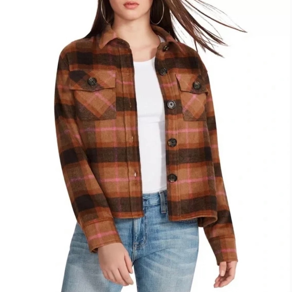 NWOT BB Dakota by Steve Madden Plaid Boxy Shacket